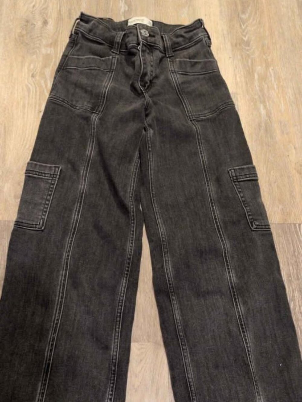 Abercrombie Kids High Rise Wide Leg Jeans Size 7/8 Long